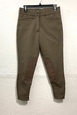 Ovation Dri-Lex Horse Riding Pants Breeches Girls Youth Tan Size 28R Equestrian