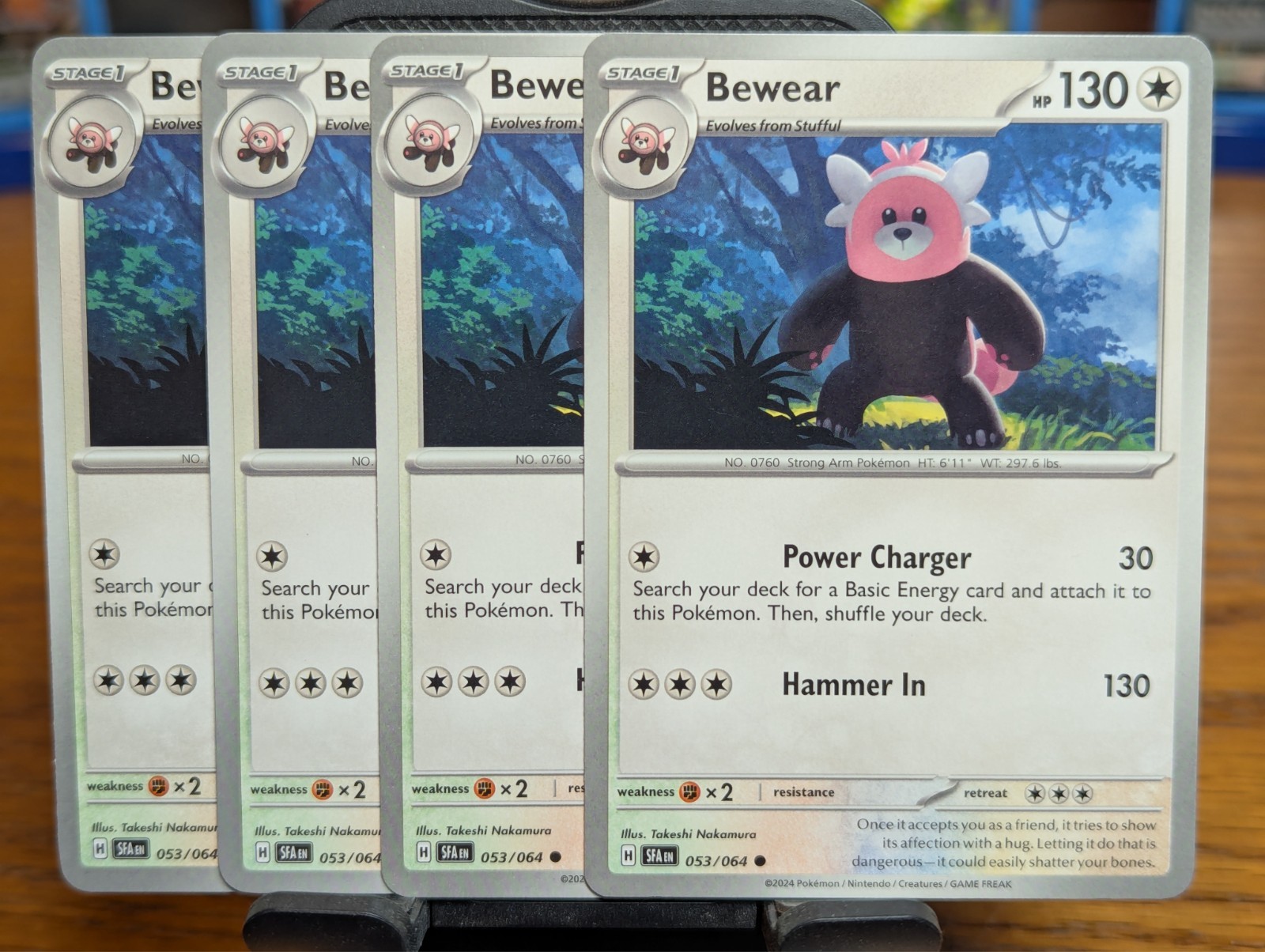 Pokemon TCG Shrouded Fable Bewear 053/064 x4 Playset