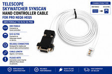 RS232 PC SKYWATCHER HEQ5 PRO TELESCOPE SYNSCAN HAND CONTROLLER UNIT CABLE