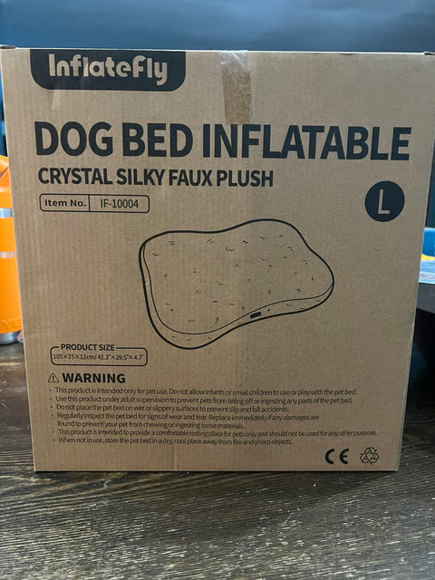 Grand lit gonflable pour chien