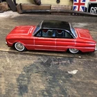 BANDAI FORD FALCON 4 DOOR CAR TIN FRICTION TOY JAPANESE Made Vintage
