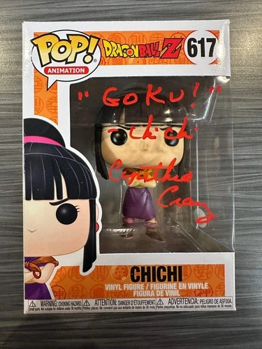 Funko POP! Animation: Dragon Ball Z - Chichi (Signed/Cynthia Cranz/JSA)(Damaged