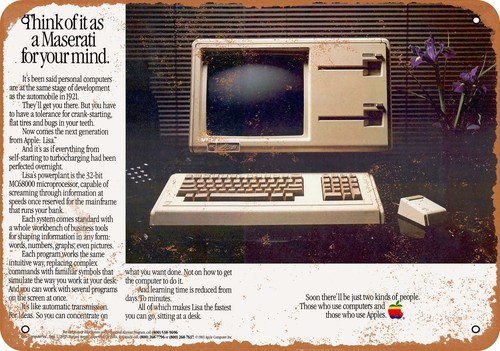 METAL SIGN - 1983 Apple Lisa Computer - Vintage Look Reproduction | eBay
