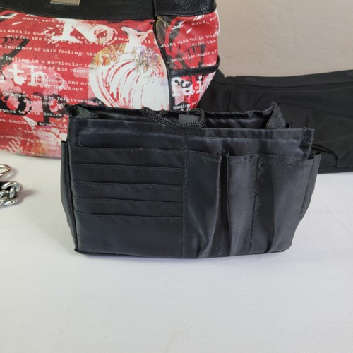 Miche Purse Hope Cancer Awareness Inserts & Strap Included Red Black Lettering - Picture 20 of 24