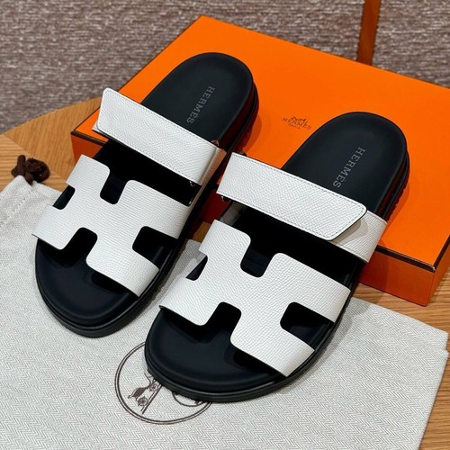 Hermes White sandals genuine leather Size 38