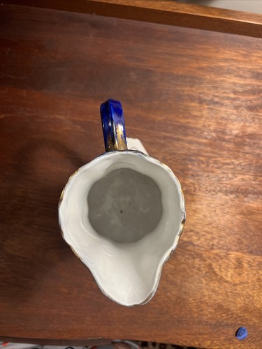 K&G Luneville | Antique Pitcher | 24kt Gold & Blue Moriage | 1880s Limoges, FR - Picture 4 of 6