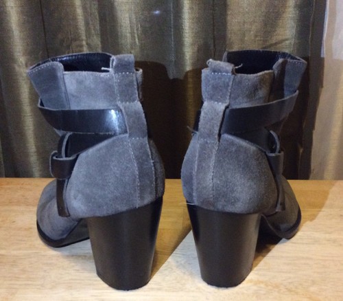 Stivaletto donna Ivanka Trump ITFILOER grigio scuro zip laterale tacco a blocco - 8 1/2M - Foto 12 di 12