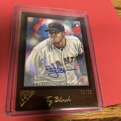 2017 Topps Gallery Ty Blach Auto Rookie Card RC 04/25 San Francisco Giants #103