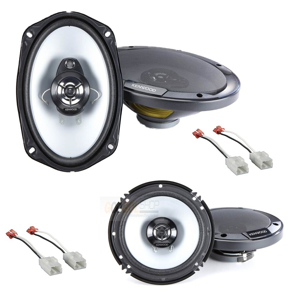 Kenwood Door Speakers & Double DIN Radio Install Kit for 200205 Dodge