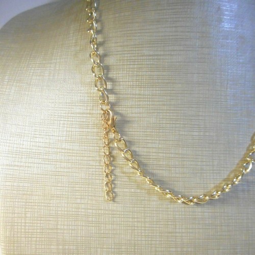 FLOWERS AND STARS enamel MULTI-LAYERS GOLD TONE CHAIN NECKLACE USA - Picture 3 of 3