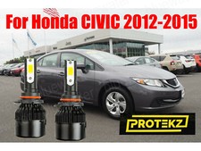 Led Civic 2012-2015 Headlight Kit 9006 Hb4 6000k White Cree Bulbs Low Beam