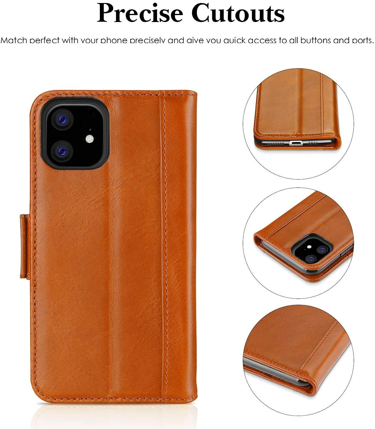 ProCase iPhone 11 Leather Wallet Flip Case Cover with Card Holder RRP £