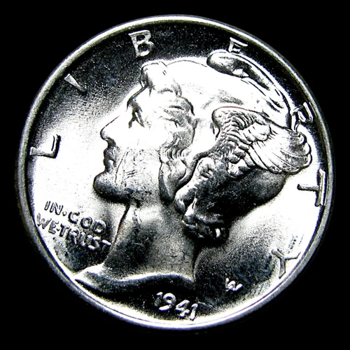 1941 Mercury Dime Silver ---- Gem BU Condition Stunning Coin ---- #600Z