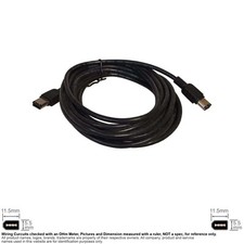 Cable Firewire IEEE 1394 400Mbps 6-Pin Male Male Black 15FT 142108