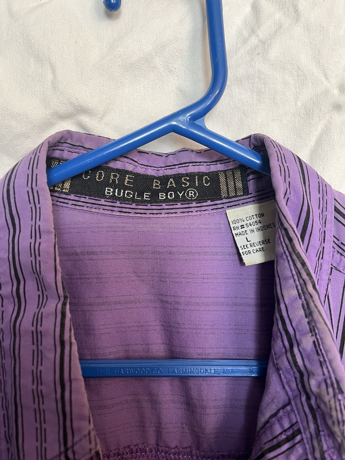 Bugle Boy Core Basic Purple Size Large Short Slee… - image 3