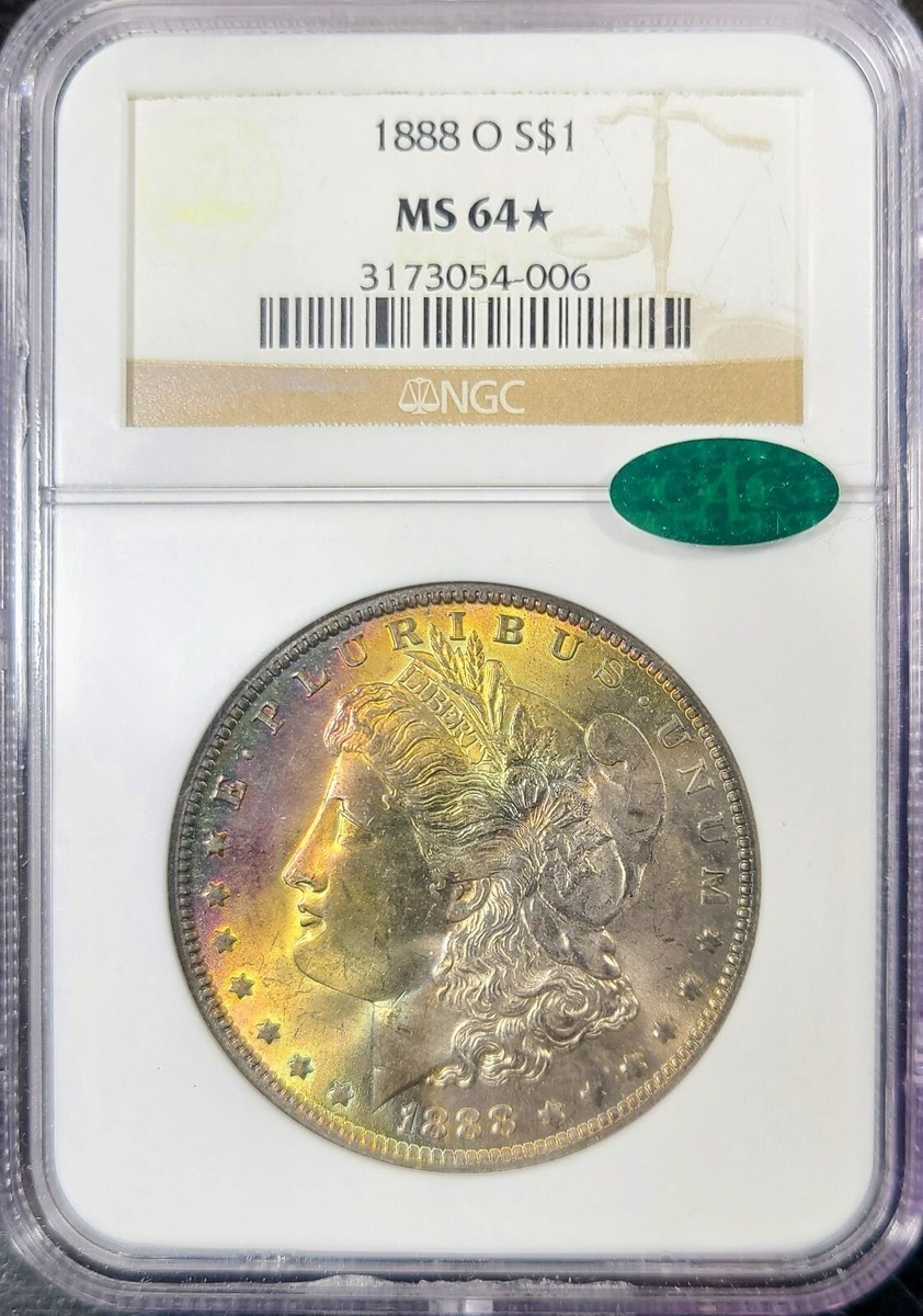 1888-O Morgan Silver Dollar NGC MS 64* - Great Color & Exceptional