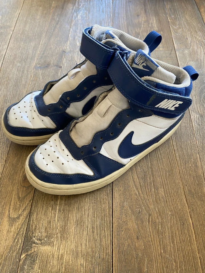 Nike Court Borough Mid 2 Blanco Azul Vacío Zapatos 4.5Y CD7782-107 Grandes Niños Jóvenes Foto 2 de 4
