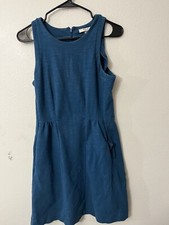 Madewell Keynote Ponte Fit And Flare Dress Blue Size S Sleeveless Style A8495