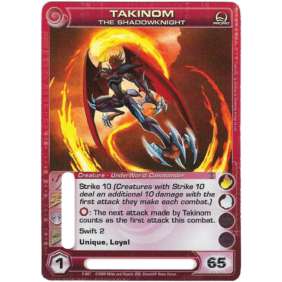 Chaotic TAKINOM THE SHADOWKNIGHT Promo Card - Pick your energy - Image 2 of 3