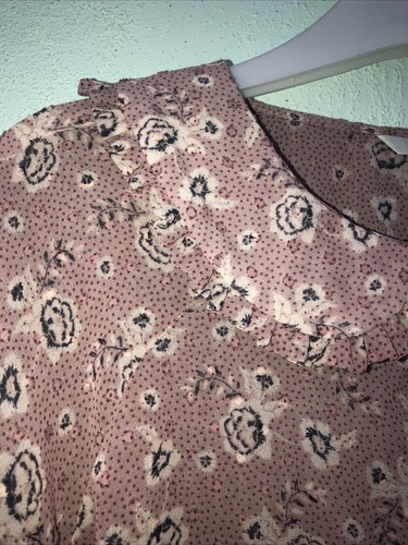 LADIES 1/2 SLEEVED & COLLARED BLOUSE SZE 18 FROM GEORGE DUSKY PINK FLORAL DESIGN - Foto 8 di 15