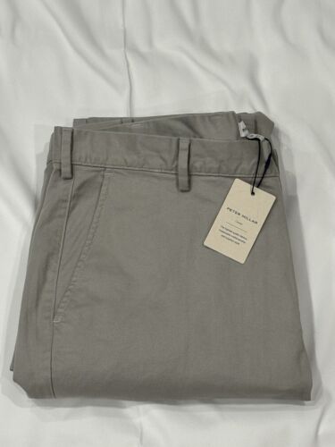 Pantalon homme Peter Millar Crown sergé, Soft Touch Pima, gris, 36 x 36 neuf avec étiquette