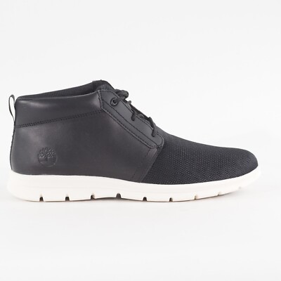 Herren Timberland Premium Graydon A10G8 Schwarz Textil Leder Leger Chukka Stiefel