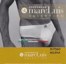 12 PEZZI SLIP UOMO COTONE 100%  MARC LUIS BIANCO PRODOTTO MADE IN ITALY