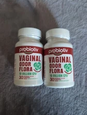 2 X Chewable Vaginal Odor Flora Probiotics 10 BCFU Prebiotics 30 Chews EXP 11/25