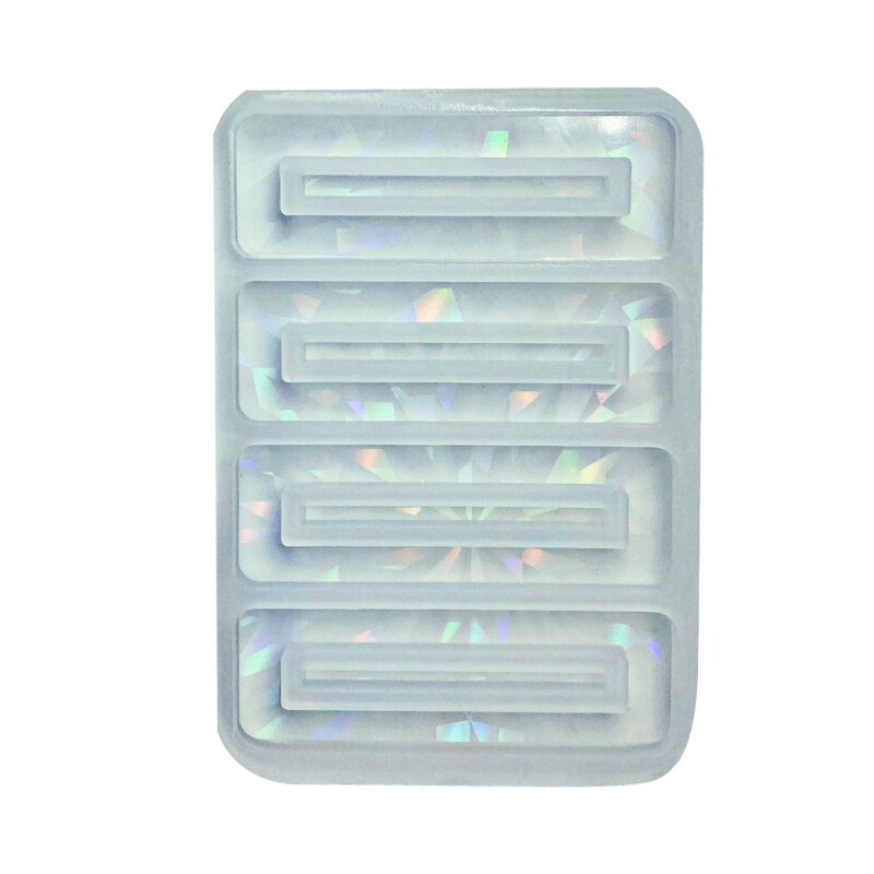Holographic Silicone Hair Clip Molds for Colorful Resin Casting