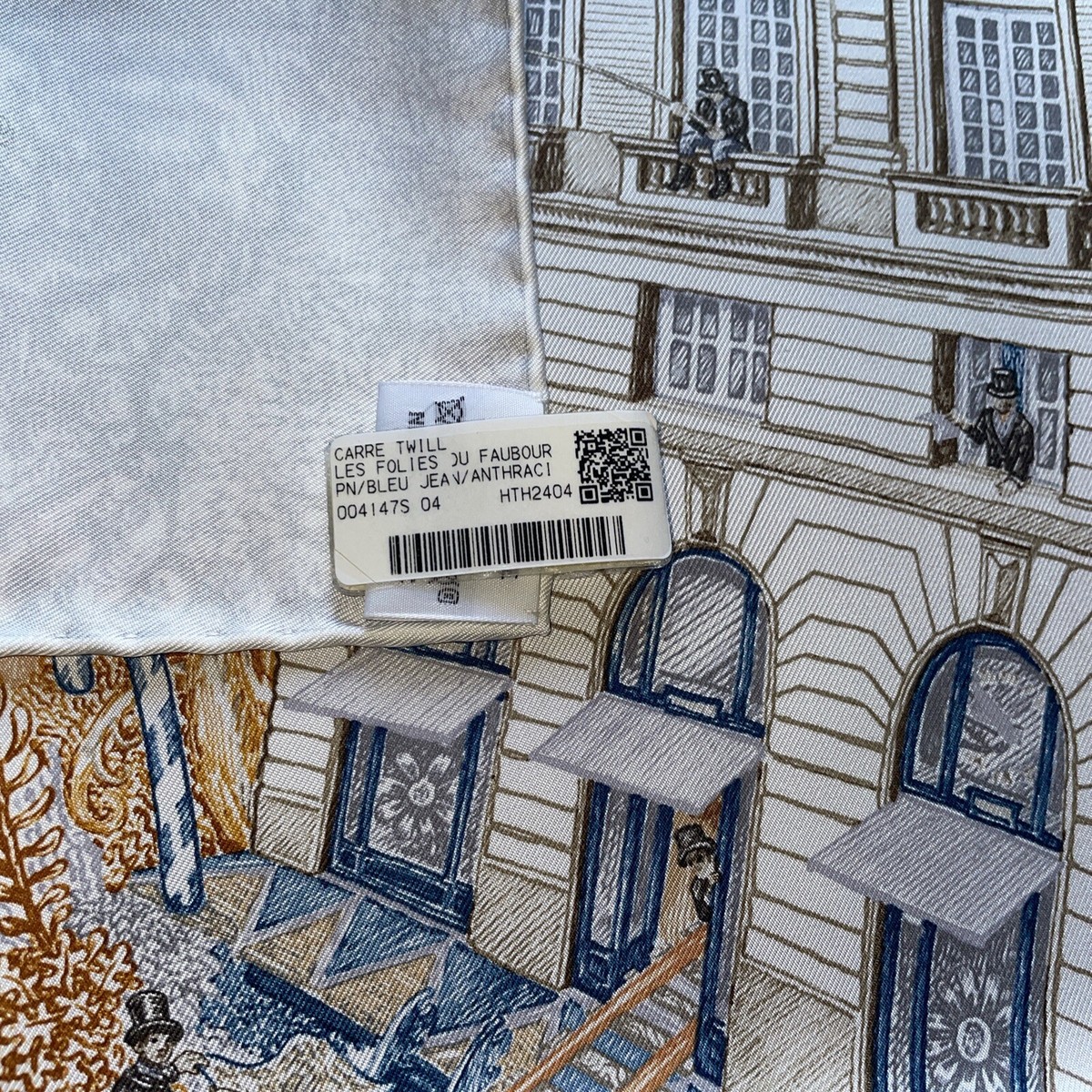 New Hermes Silk Les Folies du Faubourg scarf 90 34 New Hermes Silk Les Folies du Faubourg scarf 90 34
