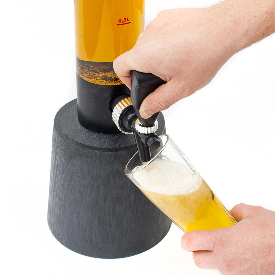 3,5L Biertower XXL mit Zapfhahn Biersäule Zapfsäule Getränkesäule Trinksäule XL - Bild 3 von 4