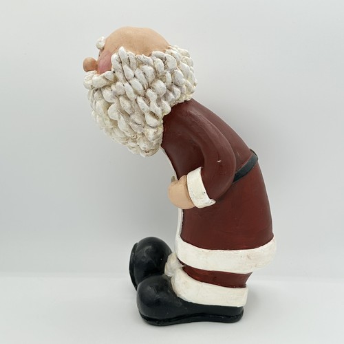 Vintage Santa Claus Figurine Red White Black Christmas Holiday Decor 12 In Heavy - Picture 8 of 10