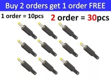 10pcs 1.7mm x 4.0mm Male DC Power Plug Socket Jack Connector