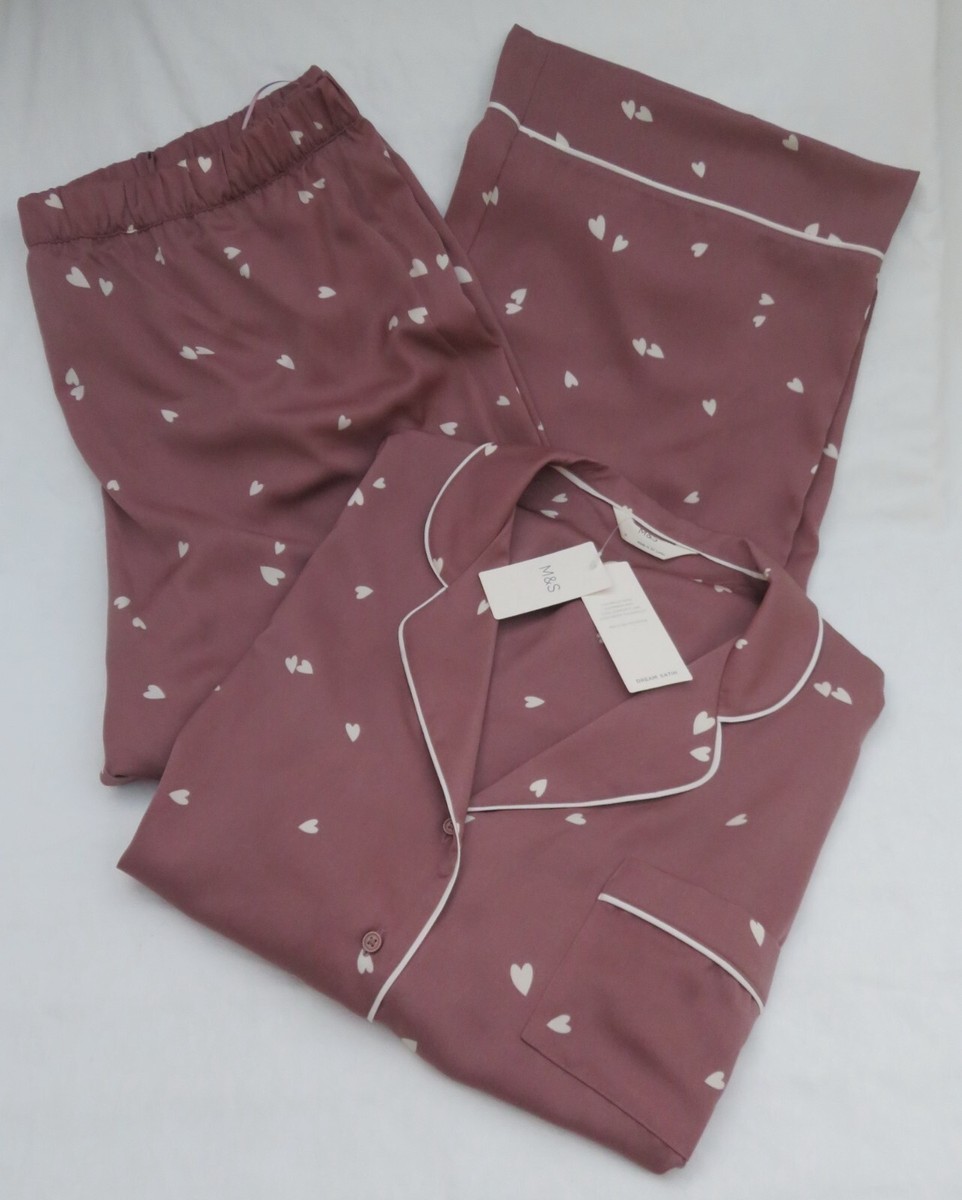 Heart Print Pyjama Set Marks And Spencer Heart Pyjamas Marks And