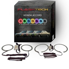 Rgb Multi Color Changing Led Halo Ring Kit For 1990-1993 Honda Accord Headlights