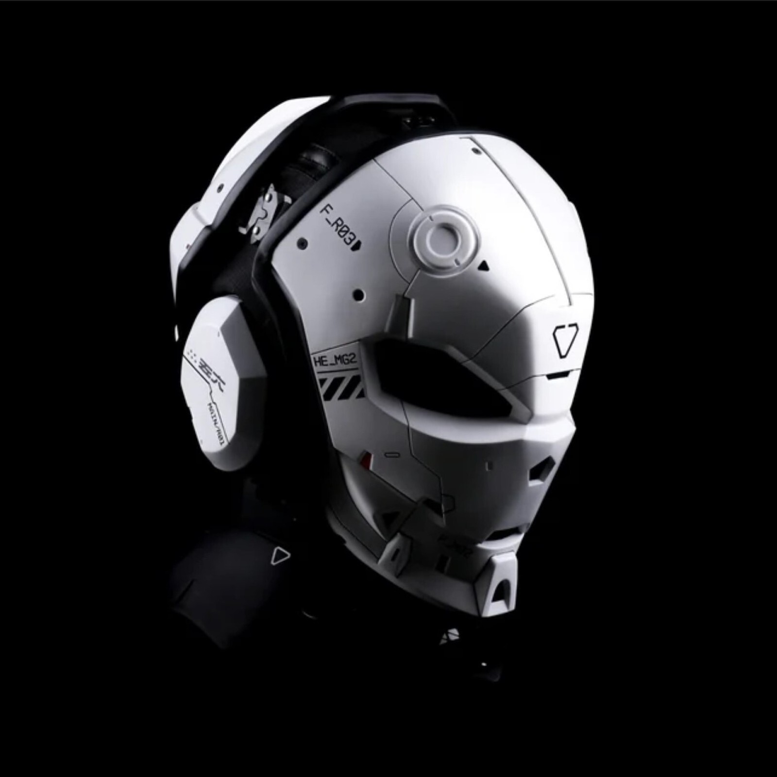 Machine56 Wearable White Helmet Art Mask MKXF2/WF02/FIN Cyberpunk Mech