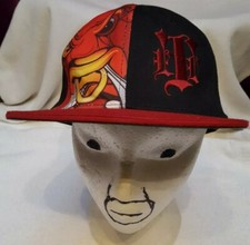 El Toro Loco Monster Truck Jam Baseball Hat Cap Bull Black Red VTG Adult M/L