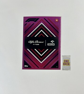 Alfa Romeo Topps F1 Turbo Attax 2022 Formula 1 No. 82 Pink Parallel