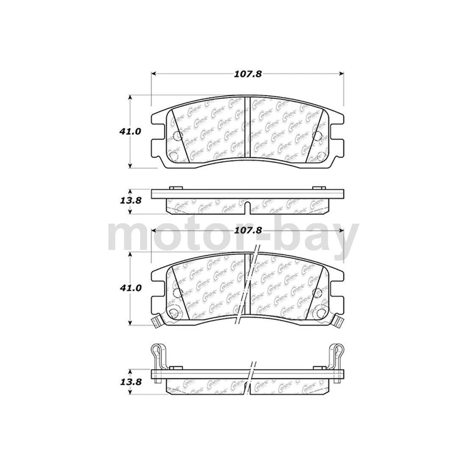 For Oldsmobile Intrigue 1998 1999 2000 2001 2002 Front Rear Disc Brake Pad Set - Image 2 of 4