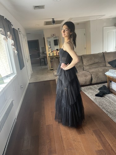 bcbg corset tulle dress