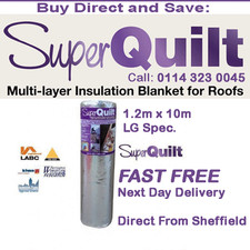 YBS SuperQuilt Multifoil Insulation Blanket For Roofs Walls and Floors