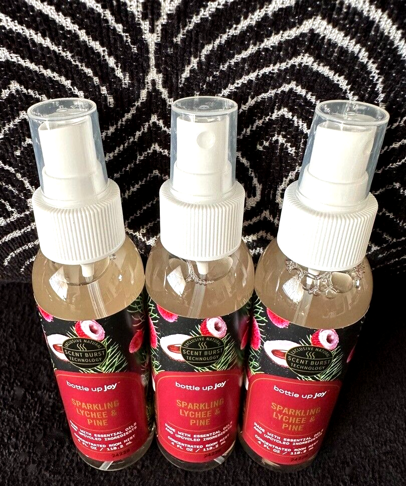 3pk BOTTLE UP JOY SPARKLING LYCHEE & PINE ROOM MIST