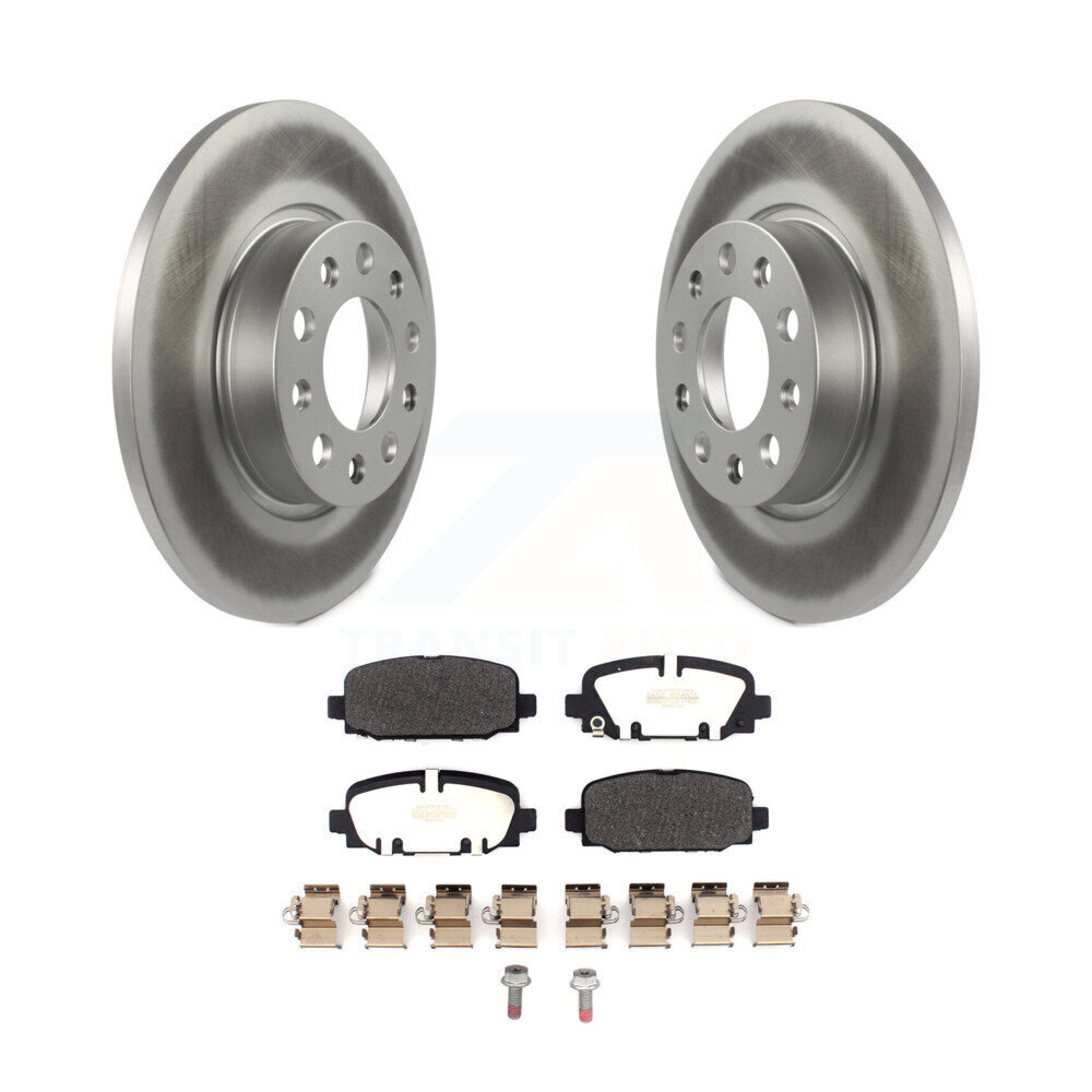 High-Performance Coated Rear Disc Brake Rotors & Semi-Metallic Pads Kit for Jeep Compass