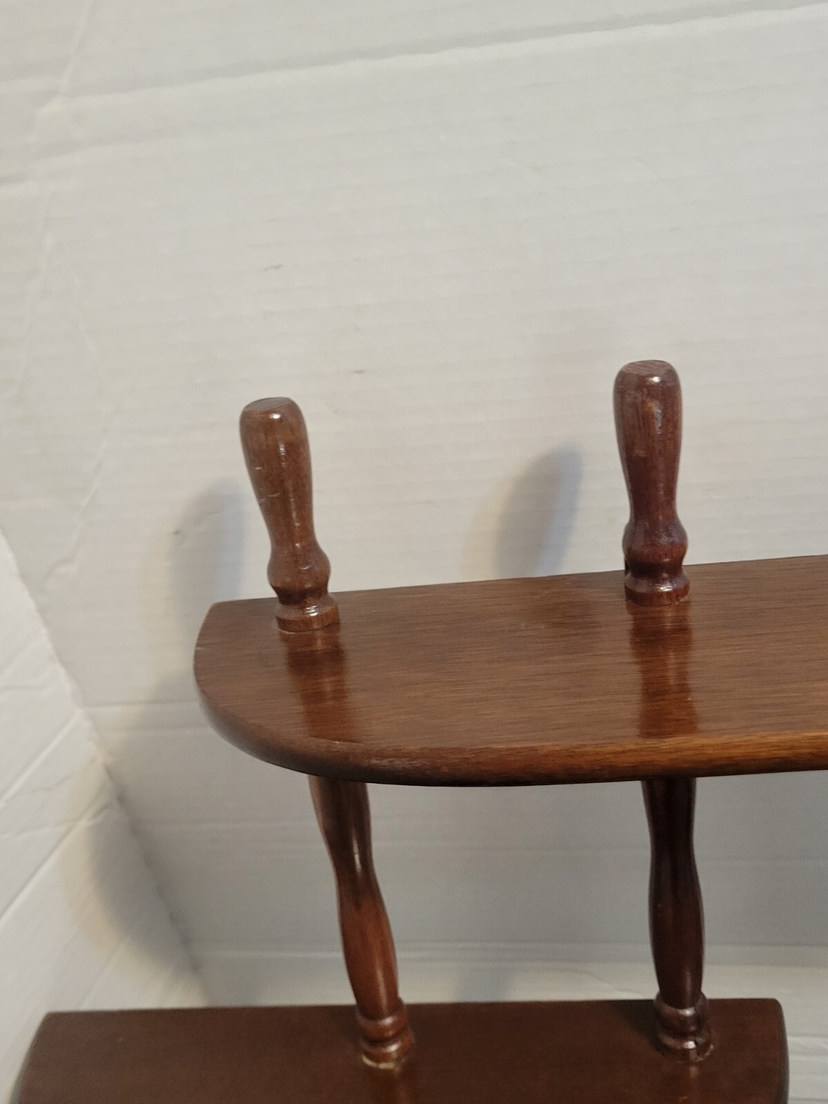 Vintage Wood Knick Knack Shelf Display 3 Tier 4 Shelf Wall Mount