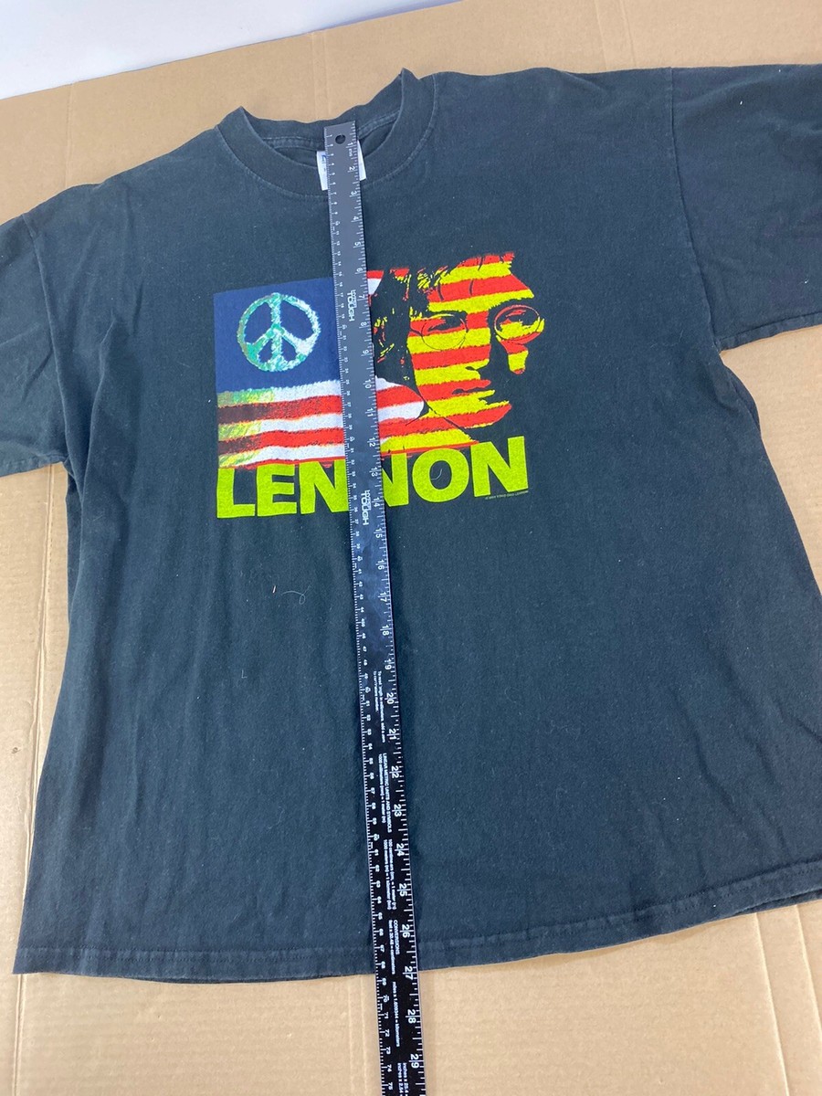 Vintage 90s Y2K John Lennon Beatles Yoko Ono Peace Hippy T Shirt