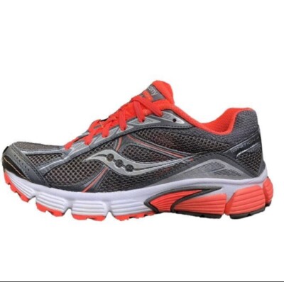 Saucony Ignition 4 Running Shoes Womens Size 7 Gray Coral Pink Lace Up Sneakers