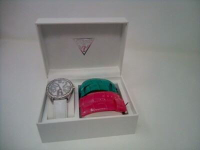 Guess U10565L2 3PC Wrist Watch Box Set for Women Interchangeable Color Bands
