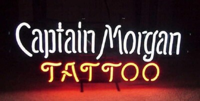 Captain Morgan Tattoo Rum Salon 20''x10'' Neon Light Sign Lamp Windows Wall Decor