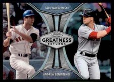 2019 Topps Chrome Greatness Returns Refractor Yastrzemski/Benintendi Red Sox