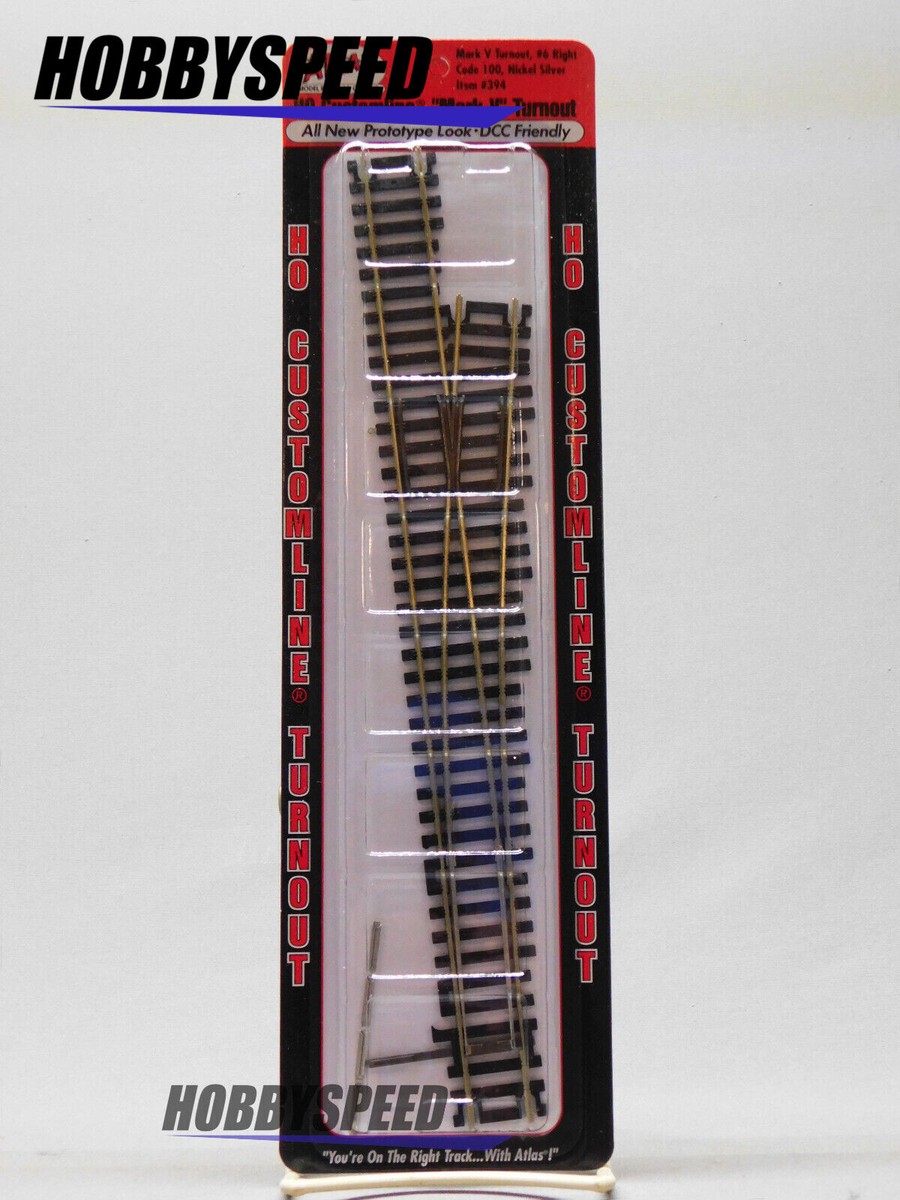 ATLAS HO SCALE CODE 100 #6 MARK V RIGHT HAND TURNOUT track switch